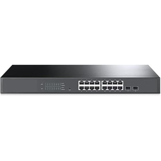 16 Port Gigabit Smart Managed Switch, 2 SFP Slots | Omada SDN Integrated | IPv6 | Static Routing | L2/L3/L4 QoS, IGMP & LAG | 5 Year Manufacturer Warranty